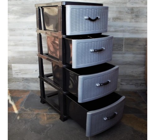 Комод Ефе плетінка суцільна металік