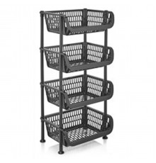 Етажерка прямокутна 4-яр 5158 03 Pantry глибокі полиці 30x39x83см металік