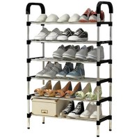 Полка для взуття метал 6 8068 в коробці 56х26х118см чорний